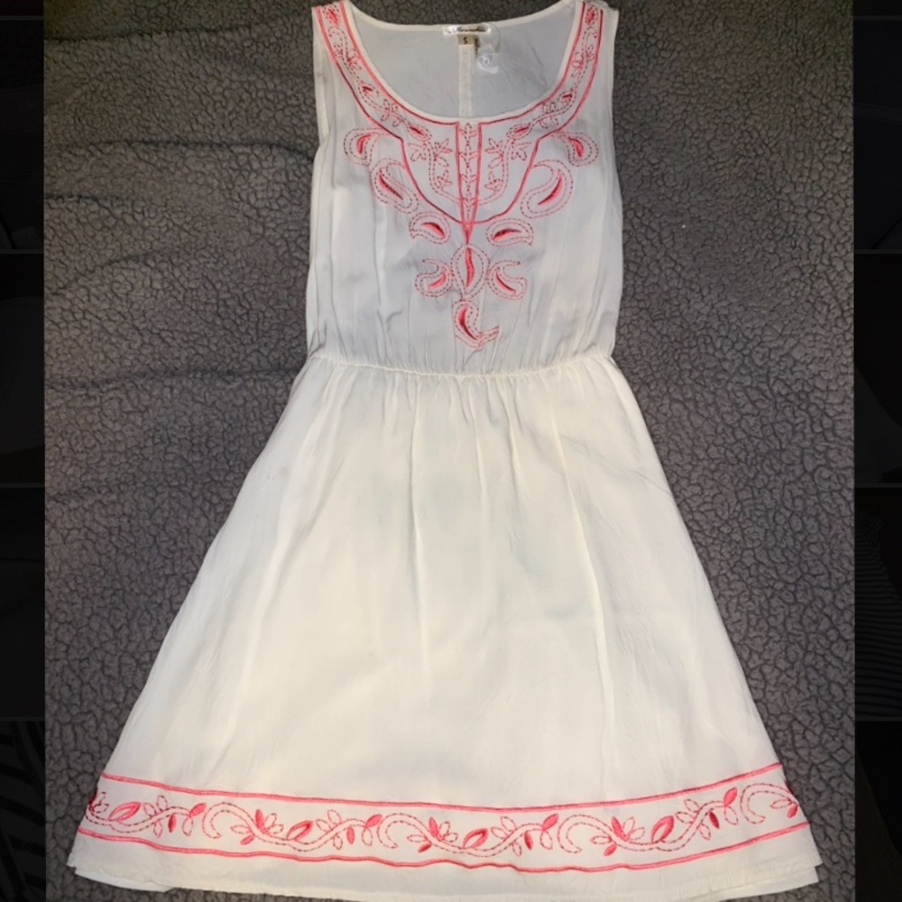 Cream/Pink designer dress